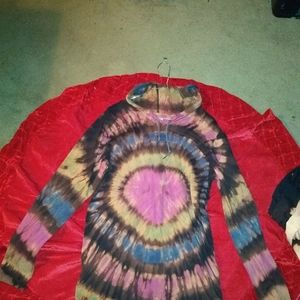 Homemade ReverseTie Dye  Long sleeve Hoodie Shirts